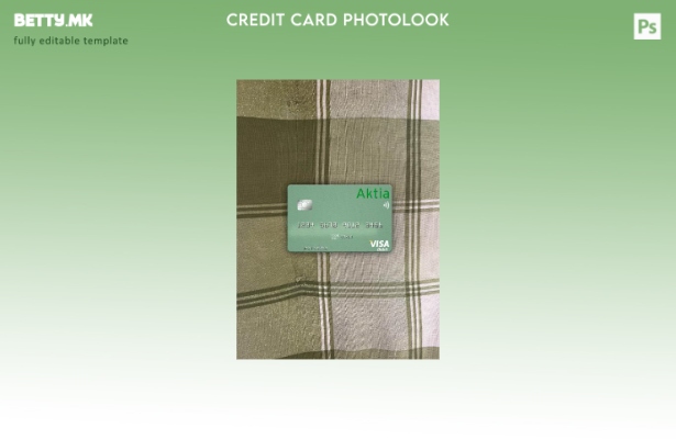 модерен стил Финска Актиа штедилница виза дебитна картичка photolook преден шабл